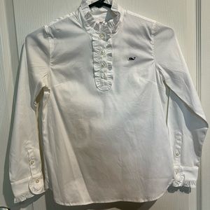 NWT Girls Vineyard Vines Ruffle Placket Popover